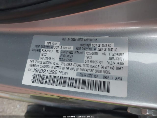 Mazda Cx-5 Grand Touring 2020 JM3KFBDM9L1735940 Image 9