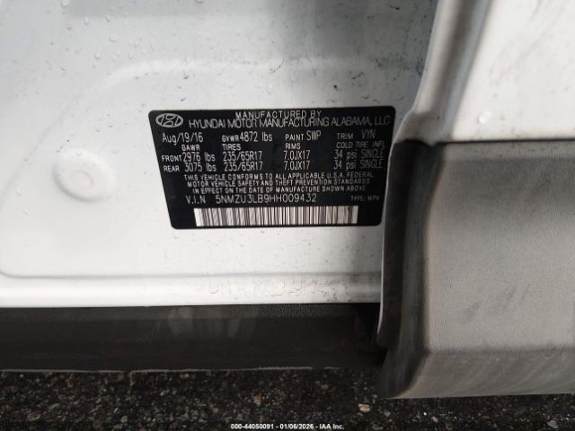 2017 HYUNDAI SANTA FE SPORT 5NMZU3LB9HH009432 Photo 8