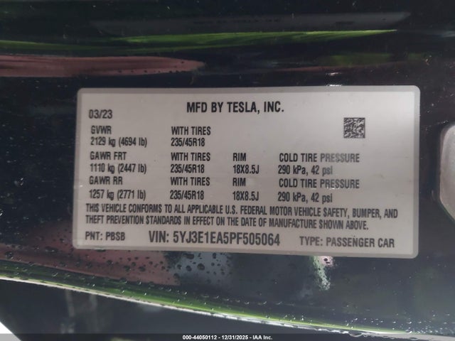 2023 TESLA MODEL 3 5YJ3E1EA5PF505064 Photo 8