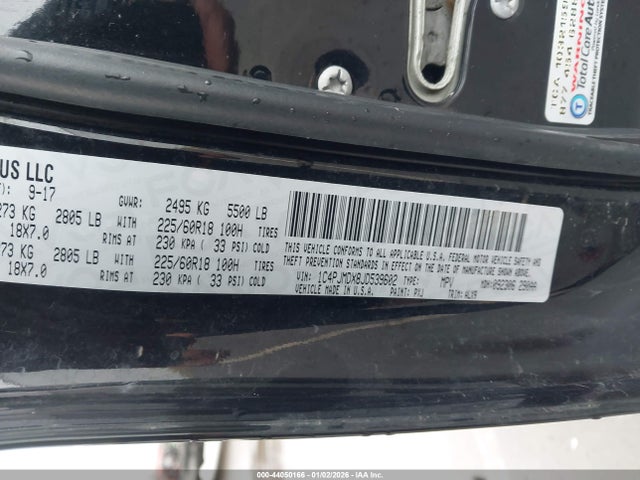 1C4PJMDX8JD539602 Jeep Cherokee Limited