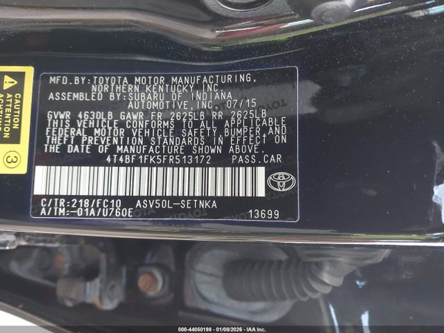 2015 TOYOTA CAMRY 4T4BF1FK5FR513172 Photo 8