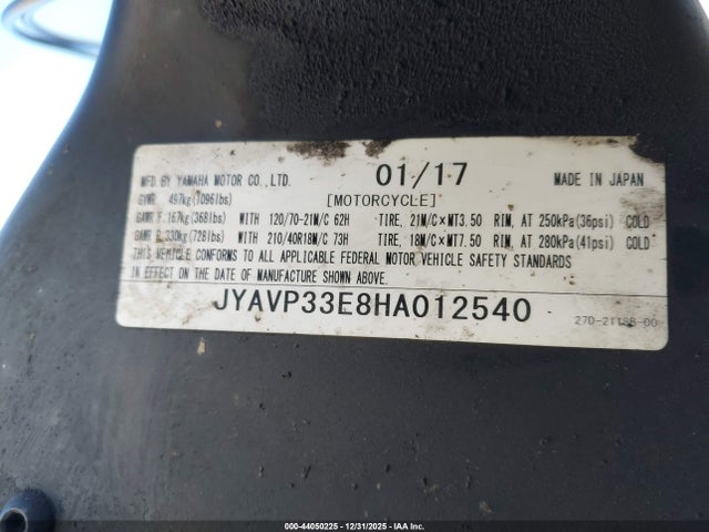 Yamaha Xvs1300 Cu 2017 JYAVP33E8HA012540 Image 10