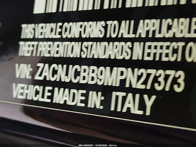 ZACNJCBB9MPN27373 Jeep Renegade Latitude Fwd
