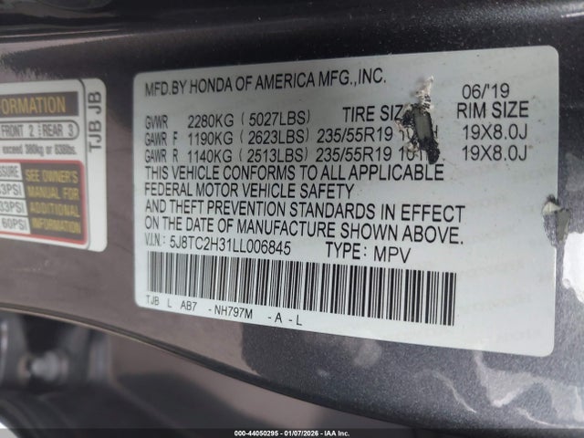 2020 ACURA RDX 5J8TC2H31LL006845 Photo 8
