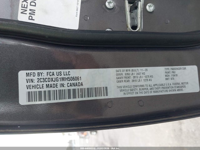 2021 DODGE CHARGER 2C3CDXJG1MH506061 Photo 8