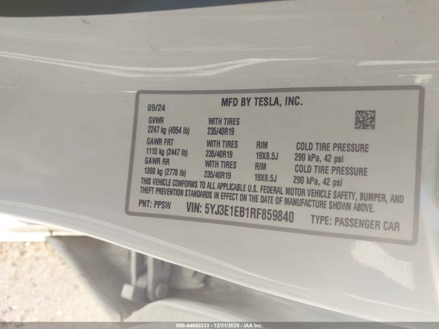 2024 TESLA MODEL 3 5YJ3E1EB1RF859840 Photo 8