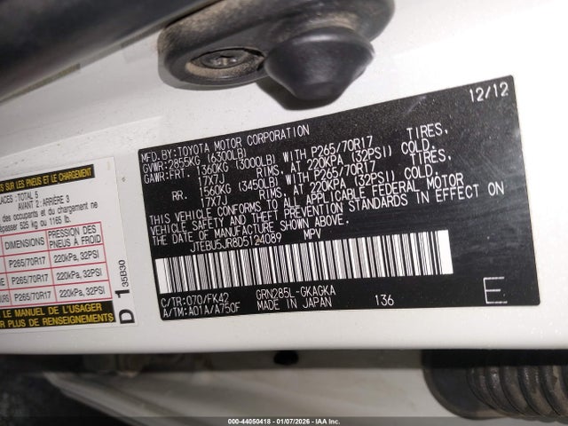 2013 TOYOTA 4RUNNER JTEBU5JR8D5124089 Photo 8
