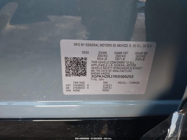 3GPKHZRJ7RS506253 Honda Prologue Elite