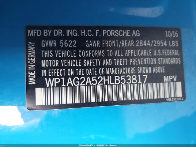 2017 PORSCHE MACAN WP1AG2A52HLB53817 Photo 8