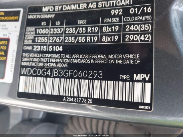 2016 MERCEDES-BENZ GLC 300 WDC0G4JB3GF060293 Photo 8