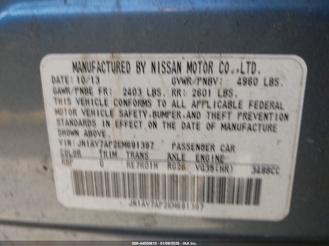 JN1AV7AP2EM691397 Infiniti Q50 Hybrid Premium