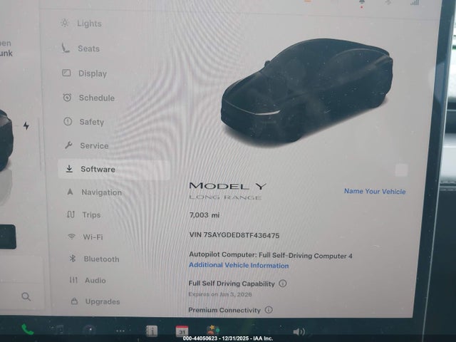 44050623 :رقم المزاد ، 7SAYGDED8TF436475 vin ، 2026 Tesla Model Y Premium Rear-wheel Drive مزاد بيع
