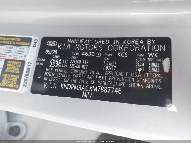 2021 KIA SPORTAGE KNDPM3ACXM7887746 Photo 8