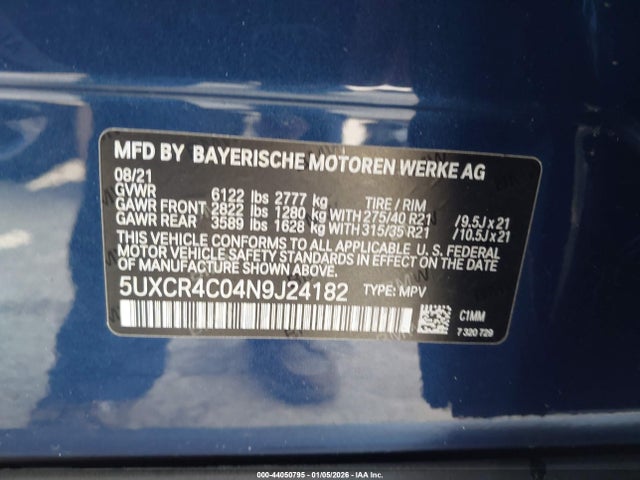 2022 BMW X5 5UXCR4C04N9J24182 Photo 8