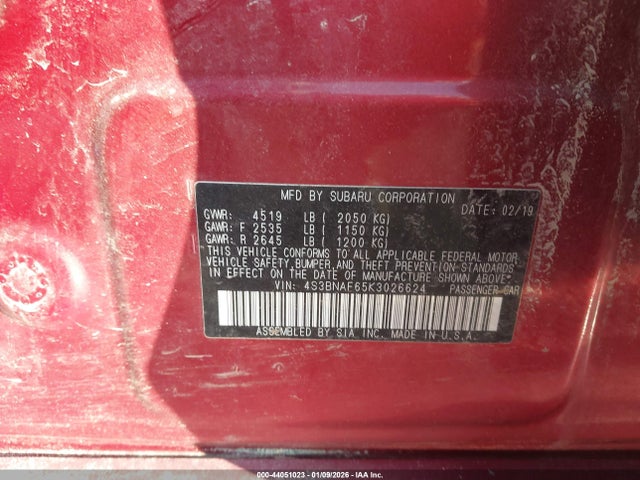 Subaru Legacy 2.5i Premium 2019 4S3BNAF65K3026624 Image 9