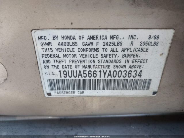 2000 ACURA TL 19UUA5661YA003634 Photo 8