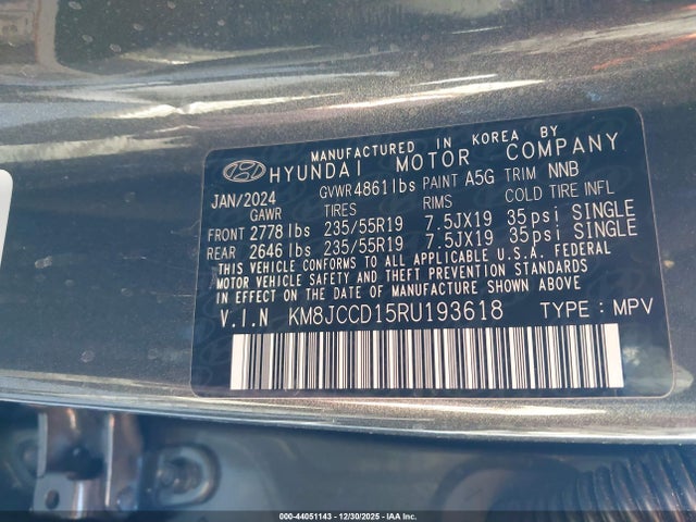 2024 HYUNDAI TUCSON HYBRID KM8JCCD15RU193618 Photo 8