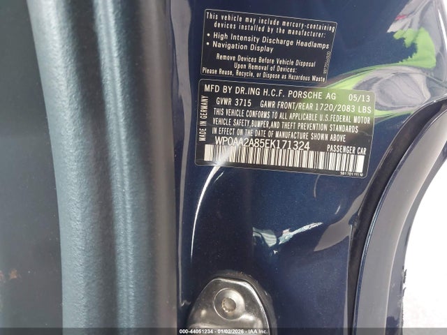 2014 PORSCHE CAYMAN WP0AA2A85EK171324 Photo 8