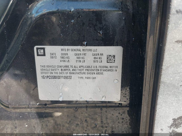 2013 CHEVROLET CRUZE 1G1PC5SBXD7109072 Photo 8
