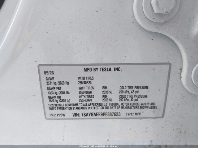2023 TESLA MODEL Y 7SAYGAEE9PF887623 Photo 8