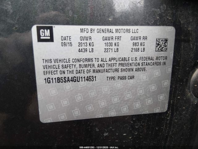 2016 CHEVROLET MALIBU LIMITED 1G11B5SA4GU114631 Photo 8