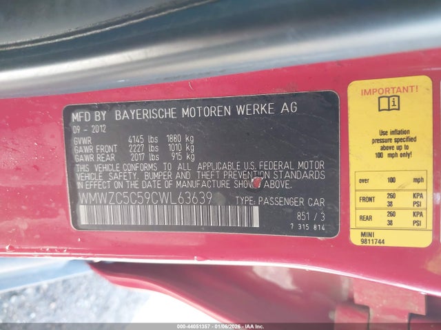 2012 MINI COOPER S COUNTRYMAN WMWZC5C59CWL63639 Photo 8