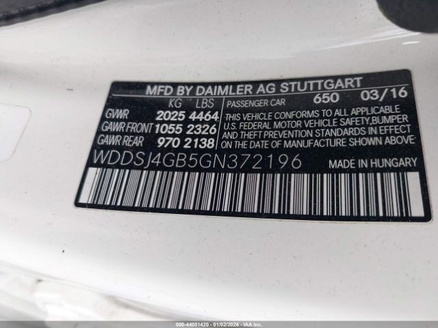 2016 MERCEDES-BENZ CLA 250 WDDSJ4GB5GN372196 Photo 8