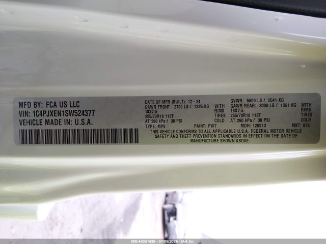 1C4PJXEN1SW524377 Jeep Wrangler 4-door Sahara 4x4