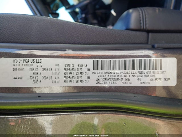 Dodge Durango Sxt Plus Rwd 2019 1C4RDHAG7KC833463 Image 9