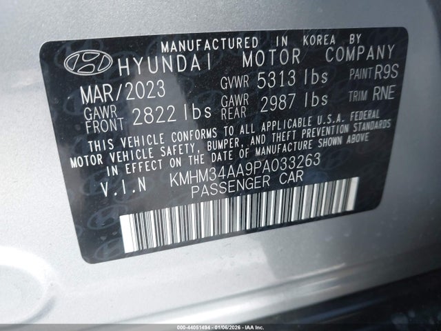 KMHM34AA9PA033263 Hyundai Ioniq 6 Sel