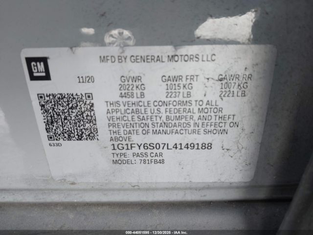 2020 CHEVROLET BOLT EV 1G1FY6S07L4149188 Photo 8