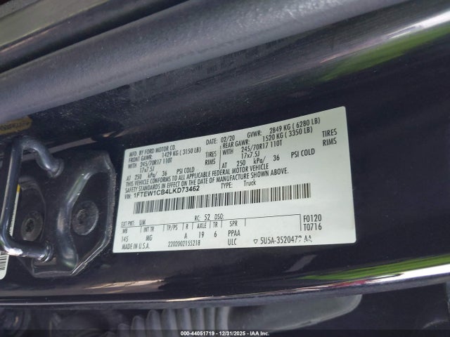 2020 FORD F-150 1FTEW1CB4LKD73462 Photo 8