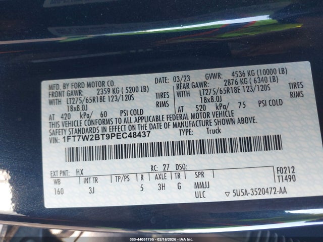 Ford F-250 Xlt 2023 1FT7W2BT9PEC48437 Image 9
