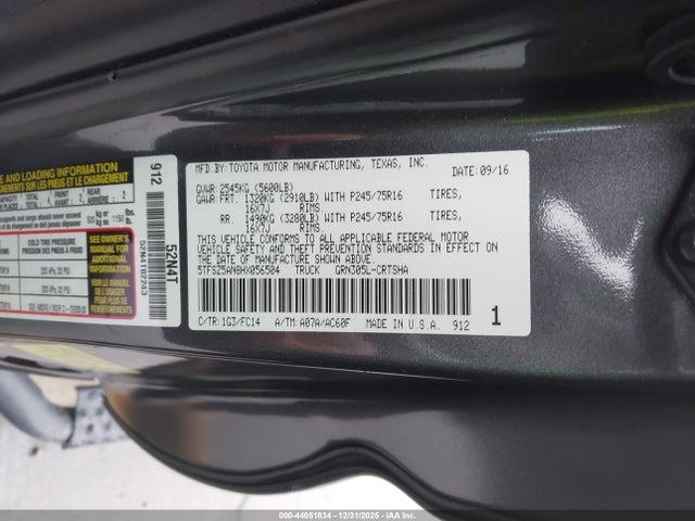 5TFSZ5AN8HX056504 Toyota Tacoma Sr5 V6