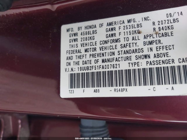 Продажа на аукционе авто 2015 Acura Tlx V6 Tech, vin: 19UUB2F51FA007621, номер лота: 44051853