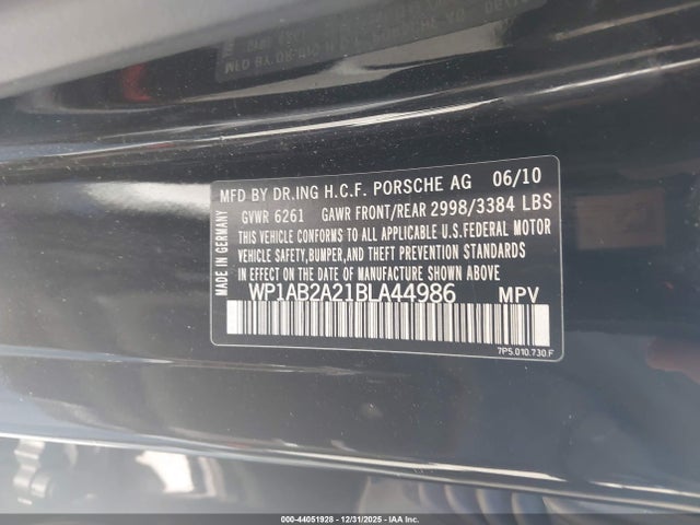 2011 PORSCHE CAYENNE WP1AB2A21BLA44986 Photo 8