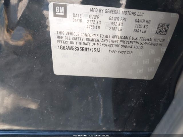 2016 CADILLAC CTS 1G6AW5SX5G0171513 Photo 8