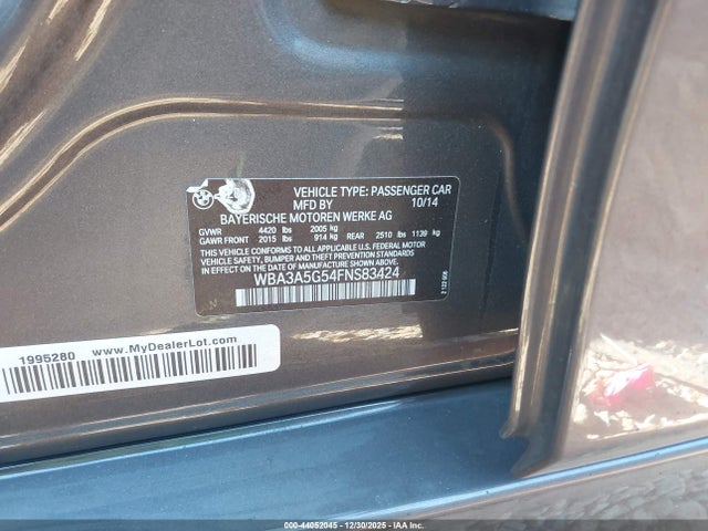 Продаж на аукціоні авто 2015 Bmw 328i, vin: WBA3A5G54FNS83424, номер лоту: 44052045