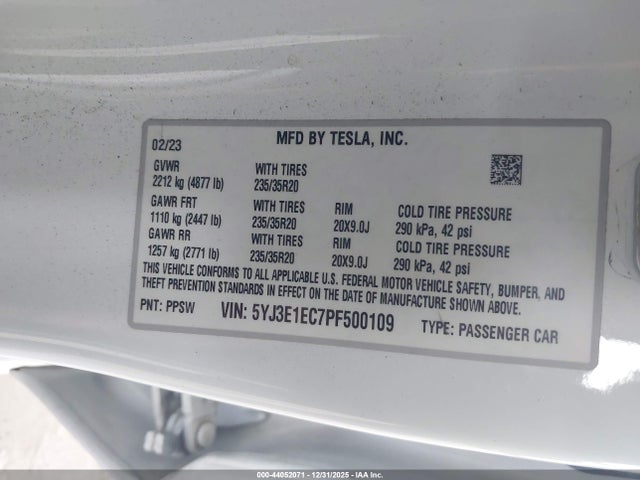 2023 TESLA MODEL 3 5YJ3E1EC7PF500109 Photo 8