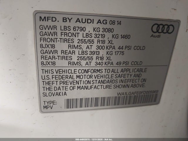 2015 AUDI Q7 WA1LGAFE0FD005969 Photo 8