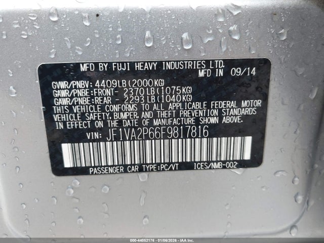 2015 SUBARU WRX STI JF1VA2P66F9817816 Photo 8