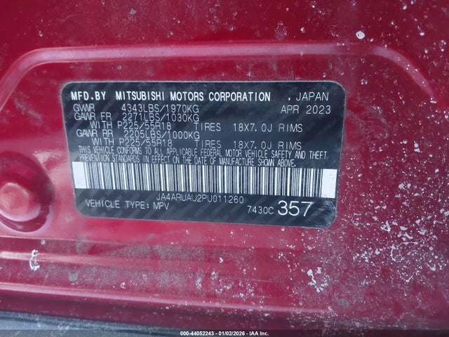 2023 MITSUBISHI OUTLANDER SPORT JA4ARUAU2PU011260 Photo 8