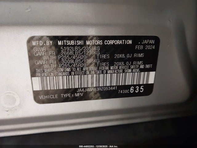 2024 MITSUBISHI OUTLANDER JA4J4WA83RZ053441 Photo 8