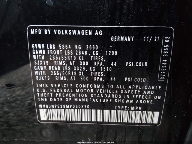 WVGJNPE28MP060870 Volkswagen Id.4 Awd Pro