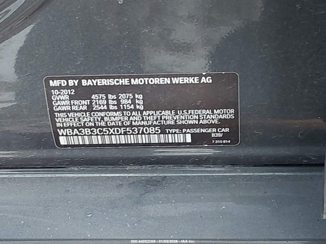 Продаж на аукціоні авто 2013 Bmw 328i Xdrive, vin: WBA3B3C5XDF537085, номер лоту: 44052359