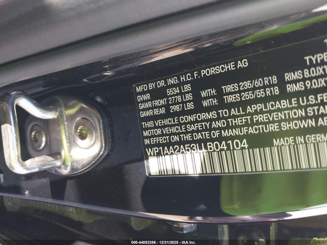 2020 PORSCHE MACAN WP1AA2A53LLB04104 Photo 8