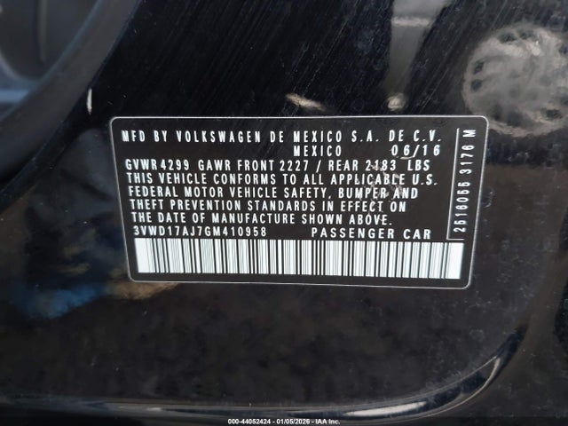 3VWD17AJ7GM410958 Volkswagen Jetta