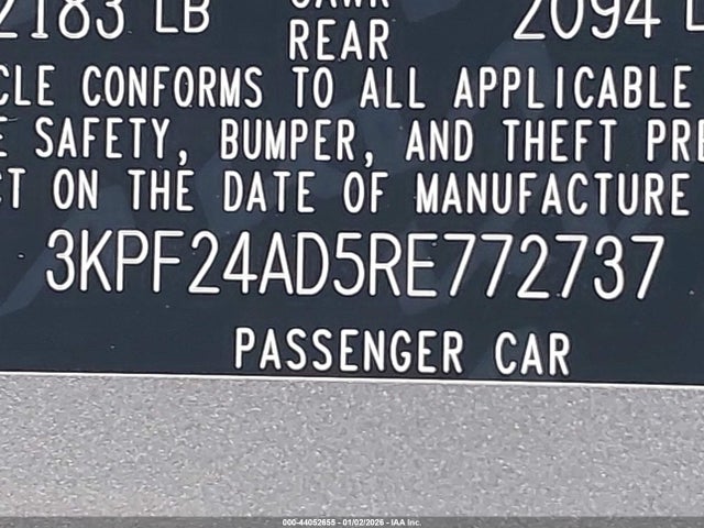 3KPF24AD5RE772737 KIA Forte Lxs