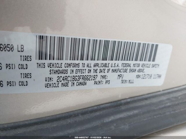 2015 CHRYSLER TOWN & COUNTRY 2C4RC1BG3FR662197 Photo 8