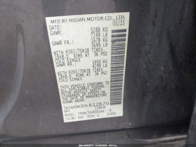 2015 NISSAN ARMADA 5N1AA0NC8FN612670 Photo 8